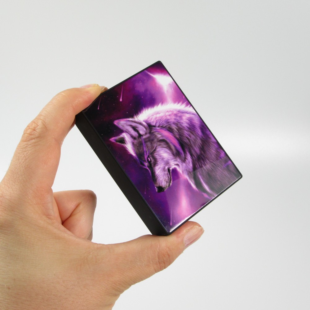 Batterie externe 10000mAh édition spéciale USB-A & USB-C - Purple Sky Wolf