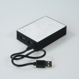 Batterie externe 10000mAh édition spéciale USB-A & USB-C Marble - Blanc