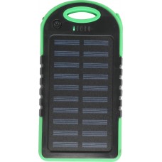 Externe Batterie 5000mAH Power Bank Solarpanel portable dual USB LED IPX4 waterproof - Grün