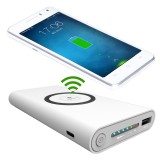 Powerbank fast charge inkl. Wireless charging 10000 mAh - Weiss