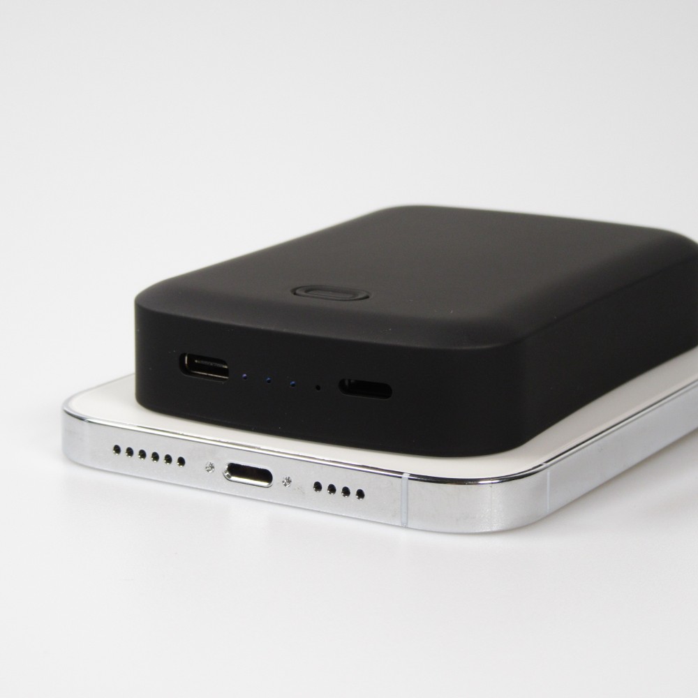 Batterie externe magnétique 10000 mAh - Wireless charger pour iPhones avec MagSafe - Noir