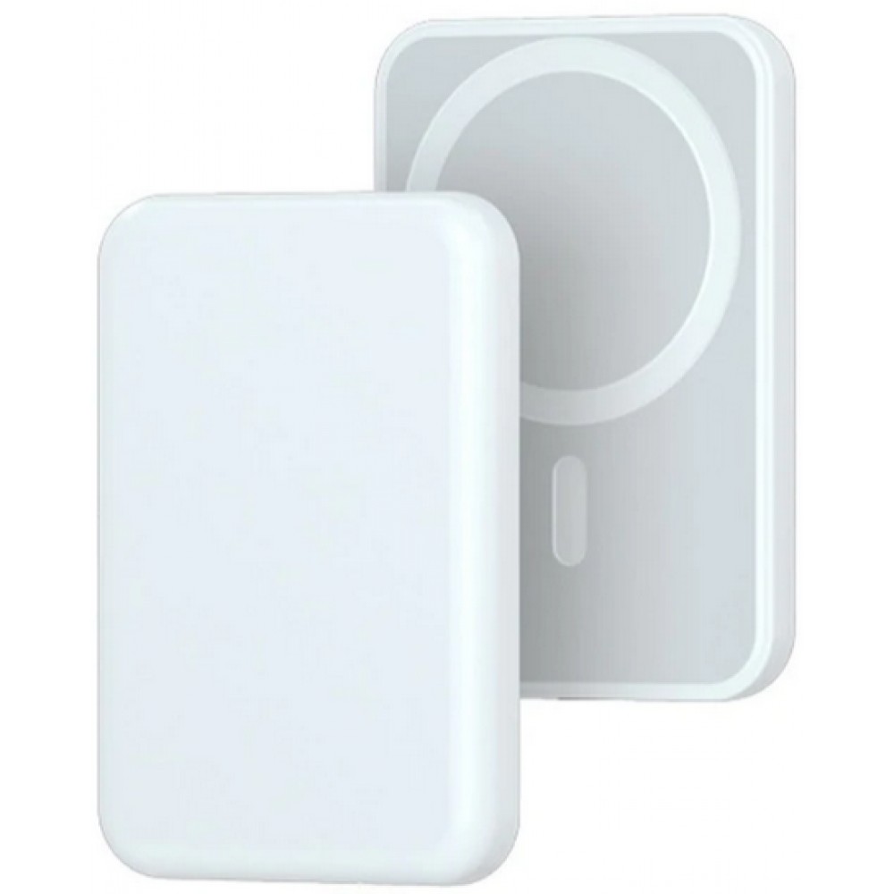 Batterie externe magnétique 15W - Wireless charger pour iPhones avec MagSafe - Blanc