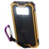 Batterie externe mobile avec panneau solaire Power Bank LED Light 20000 mAh - Orange