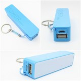 Batterie portable et compacte - Capacité de 2'600 mAh Sortie USB-A porte-clé - Bleu