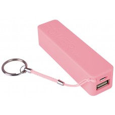 Batterie portable et compacte - Capacité de 2'600 mAh Sortie USB-A porte-clé - Rose