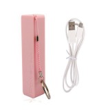 Tragbare & kompakte Power Bank - 2'600 mAh Kapazität USB-A Output Schlüsselanhänger - Rosa