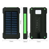 Banque d'énergie solaire à batterie externe avec lampe LED 20'000 mAh et panneau solaire