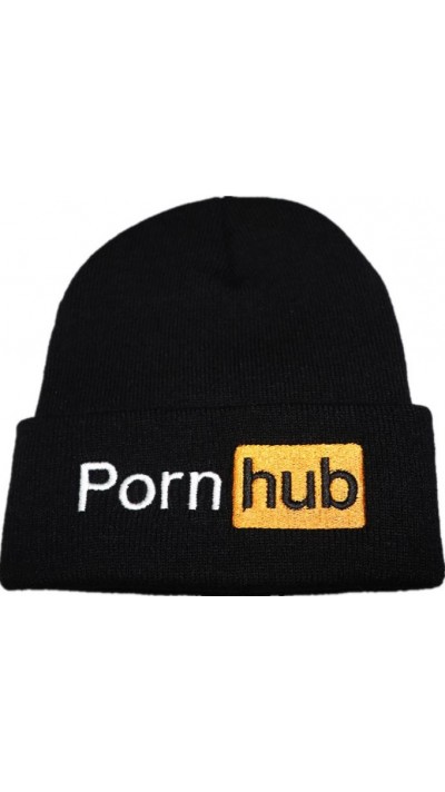 Bonnet d'hiver en tissu épais "Pornhub" - Taille universelle Bonnet unisexe - Noir