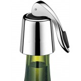 Verschlusskappe universal für Weinflaschen aus Edelstahl elegant und hochwertig - Silber