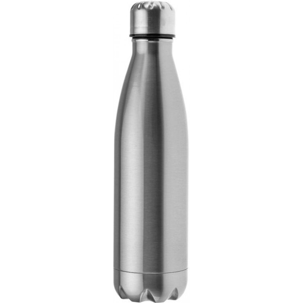Neutrale Thermosflasche Reiseflasche 0.5L - Silber