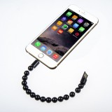 Armband mit Lightning (iPhone) auf USB-A Anschluss für unterwegs - Schwarz