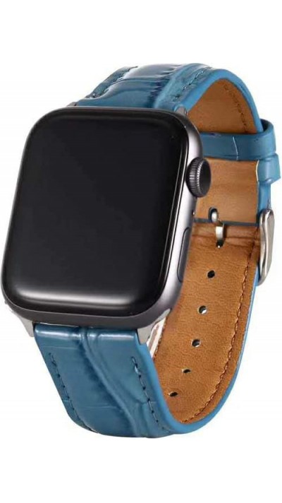 Krokodil armband blau - Apple Watch 38mm / 40mm / 41mm