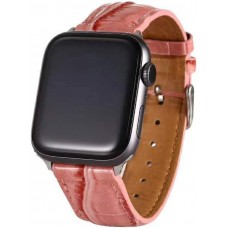 Krokodil armband rosa - Apple Watch 42mm / 44mm / 45mm