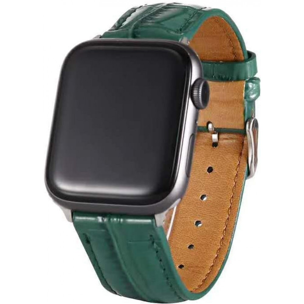 Bracelet crocodile vert - Apple Watch 42mm / 44mm / 45mm