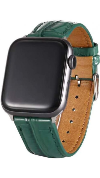 Krokodil armband grün - Apple Watch 42mm / 44mm / 45mm