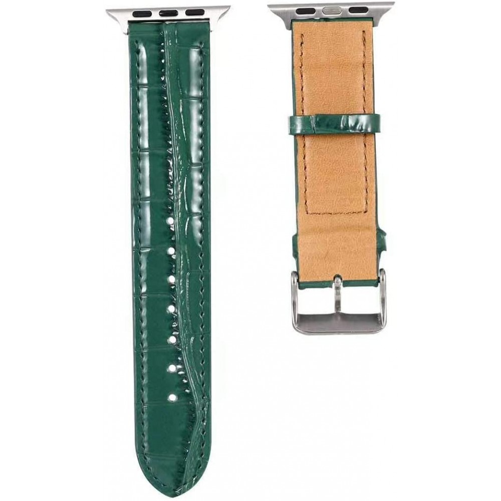 Bracelet crocodile vert - Apple Watch 42mm / 44mm / 45mm