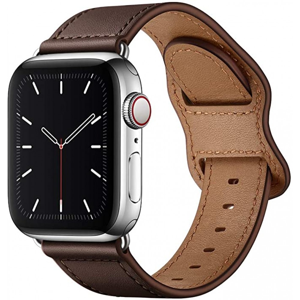 Bracelet cuir  brun foncé - Apple Watch 38mm / 40mm / 41mm