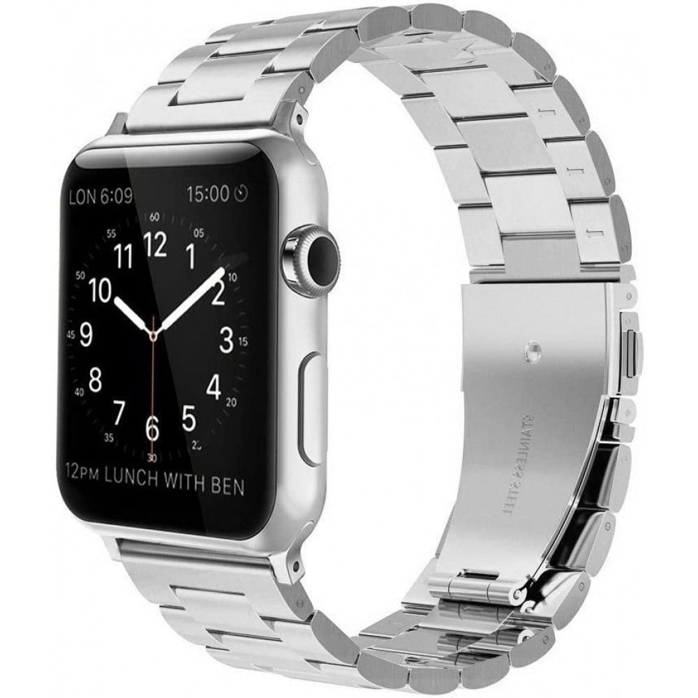 Bracelet à maillons en acier - Argent - Apple Watch 42mm / 44mm / 45mm