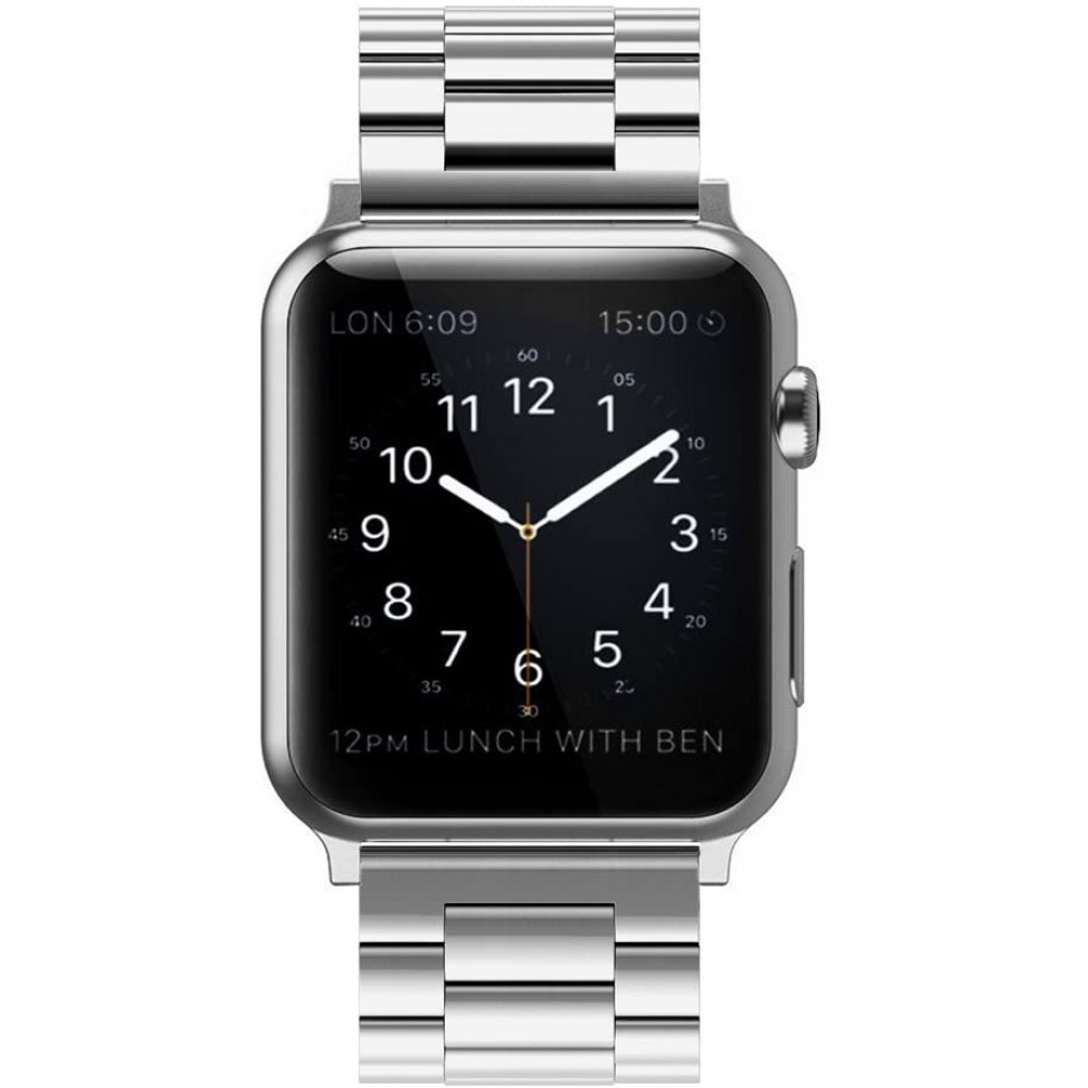 Bracelet à maillons en acier - Argent - Apple Watch 42mm / 44mm / 45mm