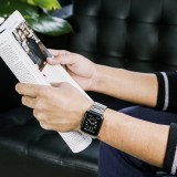 Bracelet à maillons en acier - Argent - Apple Watch 42mm / 44mm / 45mm