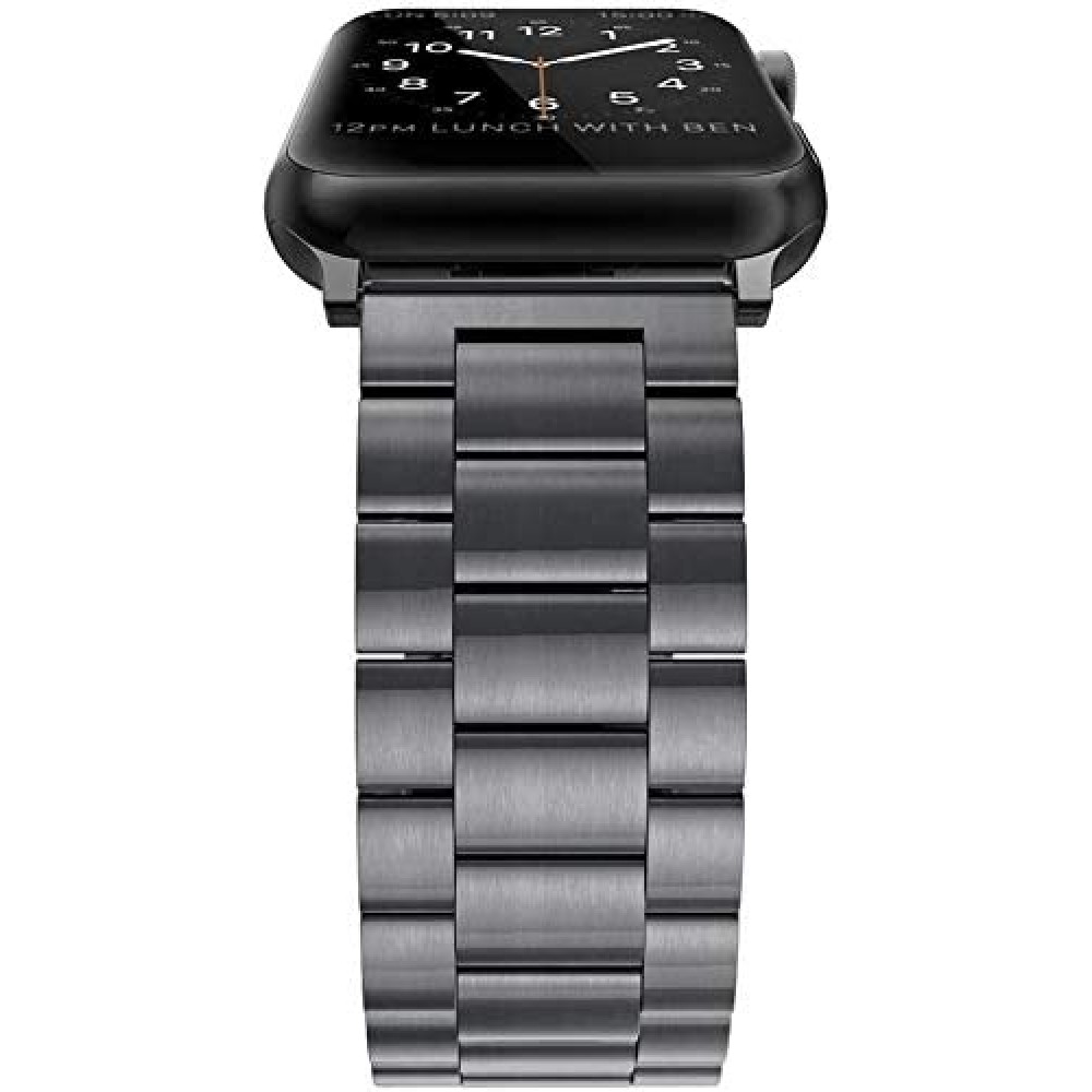 Edelstahl Armband - Zeitlos klassisch und elegant - Schwarz - Apple Watch 38mm / 40mm / 41mm