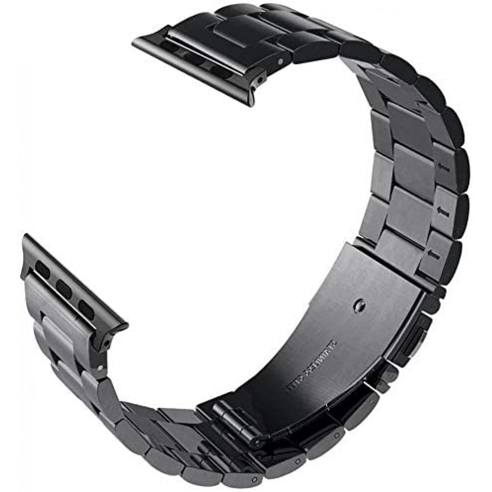 Edelstahl Armband - Zeitlos klassisch und elegant - Schwarz - Apple Watch 42mm / 44mm / 45mm