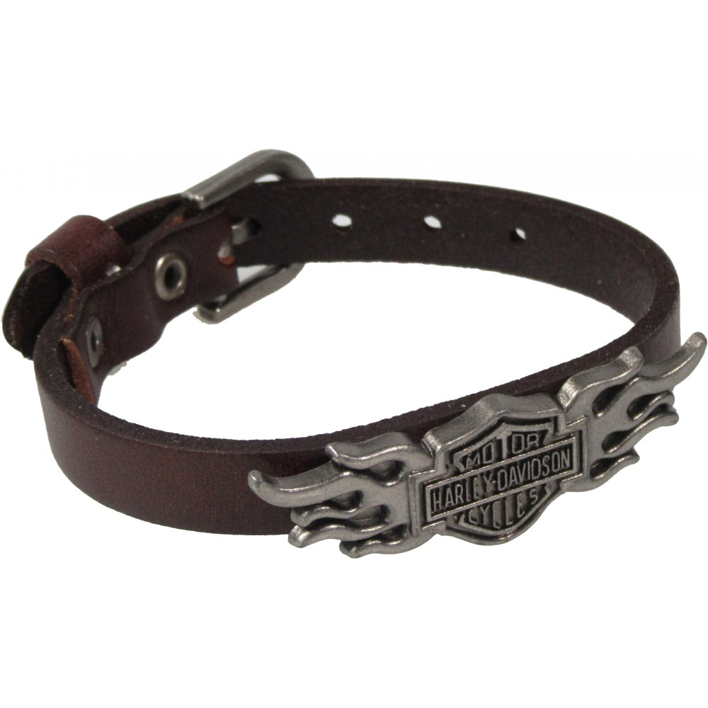 Bracelet en cuir véritable Harley-Davidson