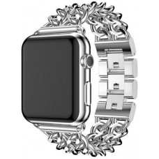 Luxuriöses Edelstahl Armband mit unsichtbarem Verschluss - Silber - Apple Watch 38 mm / 40 mm / 41 mm