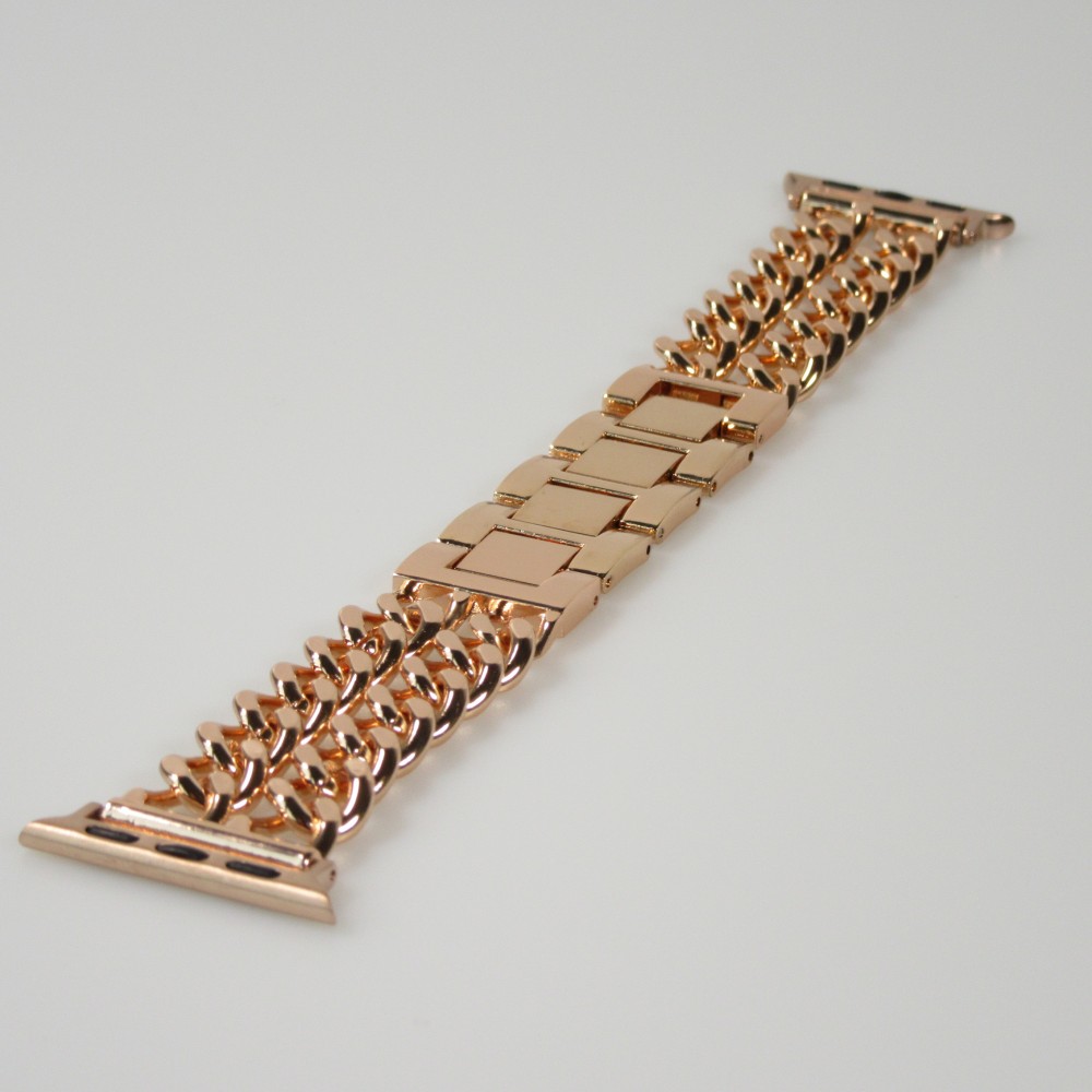 Luxuriöses Edelstahl Armband mit unsichtbarem Verschluss - Rosa gold - Apple Watch 38 mm / 40 mm / 41 mm