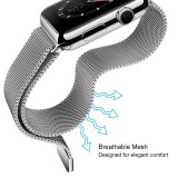 Bracelet milanais en acier argent - Apple Watch 38mm / 40mm / 41mm