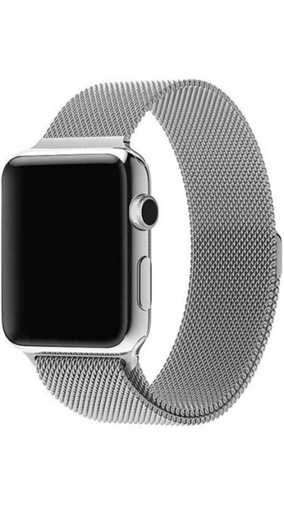 Bracelet milanais en acier argent - Apple Watch 42mm / 44mm / 45mm