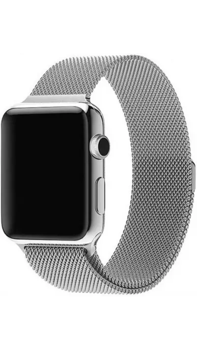 Bracelet milanais en acier argent - Apple Watch 42mm / 44mm / 45mm