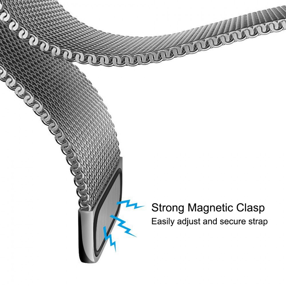 Bracelet milanais en acier argent - Apple Watch 42mm / 44mm / 45mm