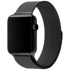 Mailänder Stahlarmband schwarz - Apple Watch 42mm / 44mm / 45mm