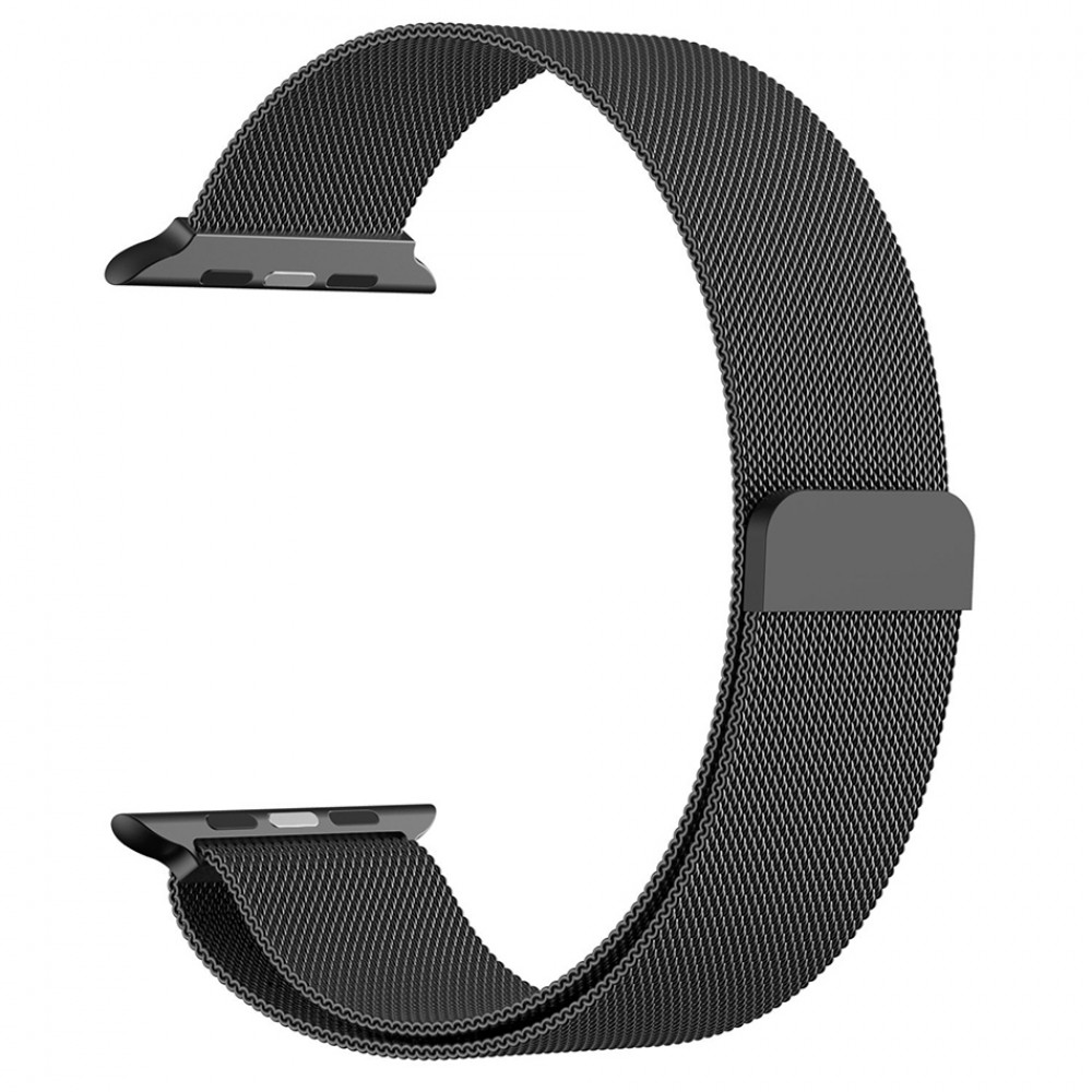 Bracelet milanais en acier noir - Apple Watch 42mm / 44mm / 45mm