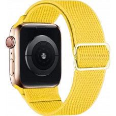 Bracelet nylon élastique sport, réglable, souple, lavable - Jaune - Apple Watch 38mm / 40mm / 41mm