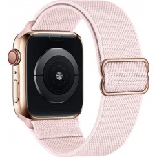 Bracelet nylon élastique sport, réglable, souple, lavable - Rose clair - Apple Watch 38mm / 40mm / 41mm