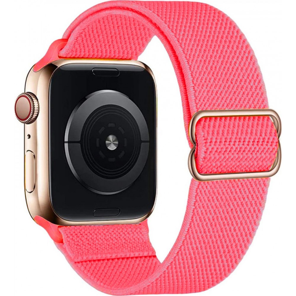 Bracelet nylon élastique sport, réglable, souple, lavable - Rose saumon - Apple Watch 38mm / 40mm / 41mm