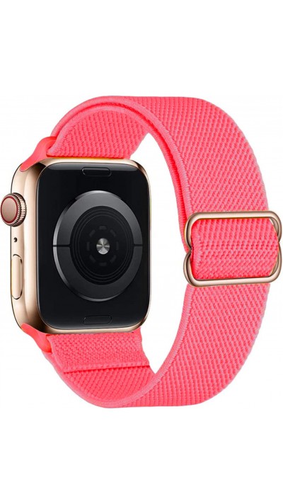 Bracelet nylon élastique sport, réglable, souple, lavable - Rose saumon - Apple Watch 38mm / 40mm / 41mm