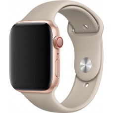 Bracelet sport en silicone beige - Apple Watch 42mm / 44mm / 45mm