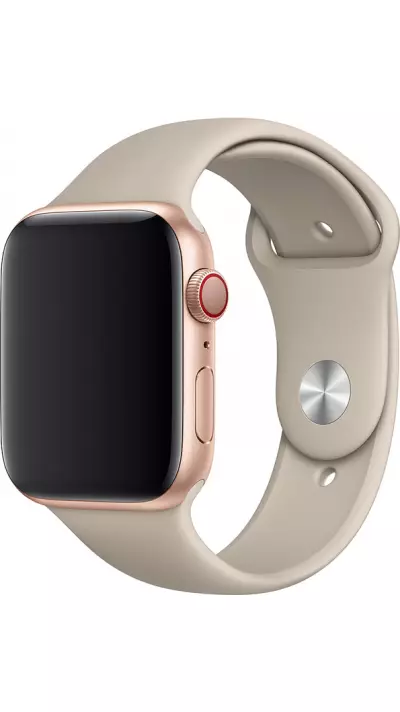 Bracelet sport en silicone beige - Apple Watch 42mm / 44mm / 45mm