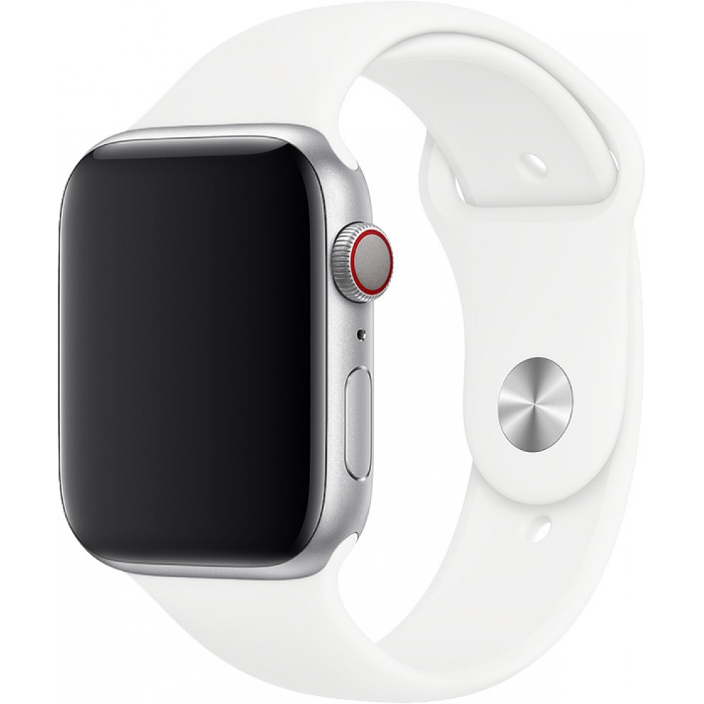 Bracelet sport en silicone blanc - Apple Watch 42mm / 44mm / 45mm