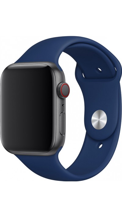 Bracelet sport en silicone bleu foncé - Apple Watch 42mm / 44mm / 45mm