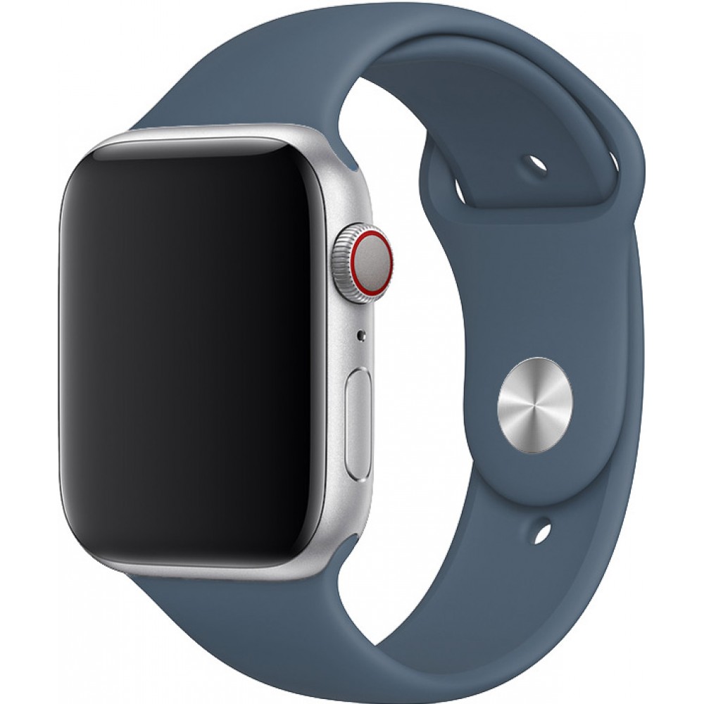 Bracelet sport en silicone bleu gris - Apple Watch 42mm / 44mm / 45mm