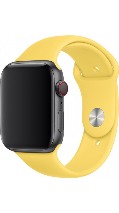 Bracelet sport en silicone jaune - Apple Watch 42mm / 44mm / 45mm