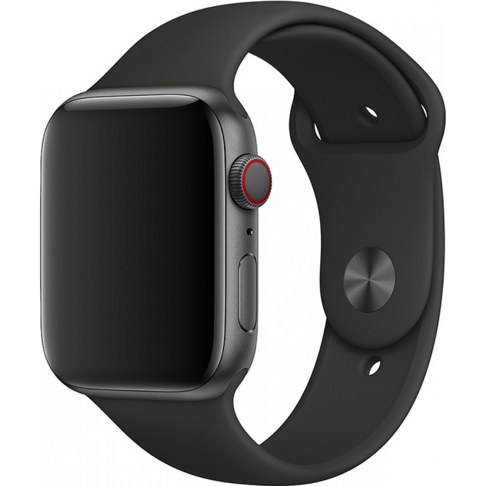Bracelet sport en silicone noir - Apple Watch 42mm / 44mm / 45mm