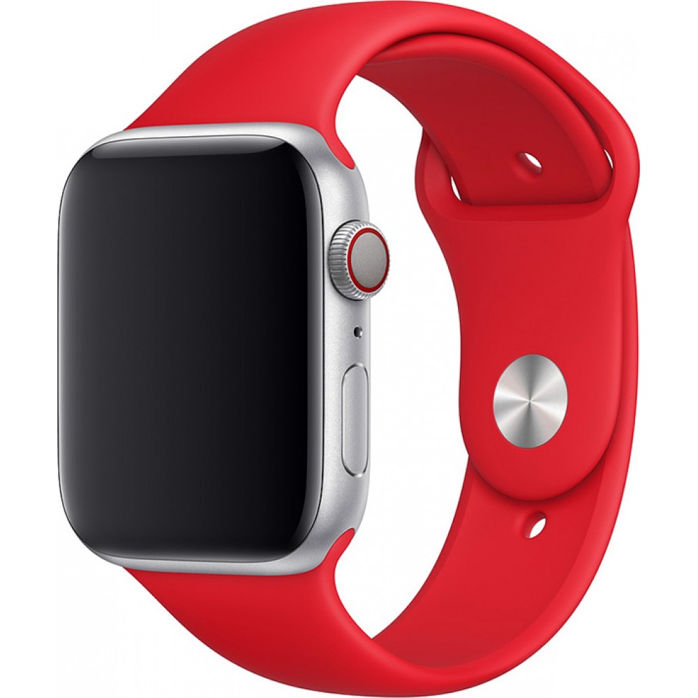 Bracelet sport en silicone rouge feu - Apple Watch 38mm / 40mm / 41mm