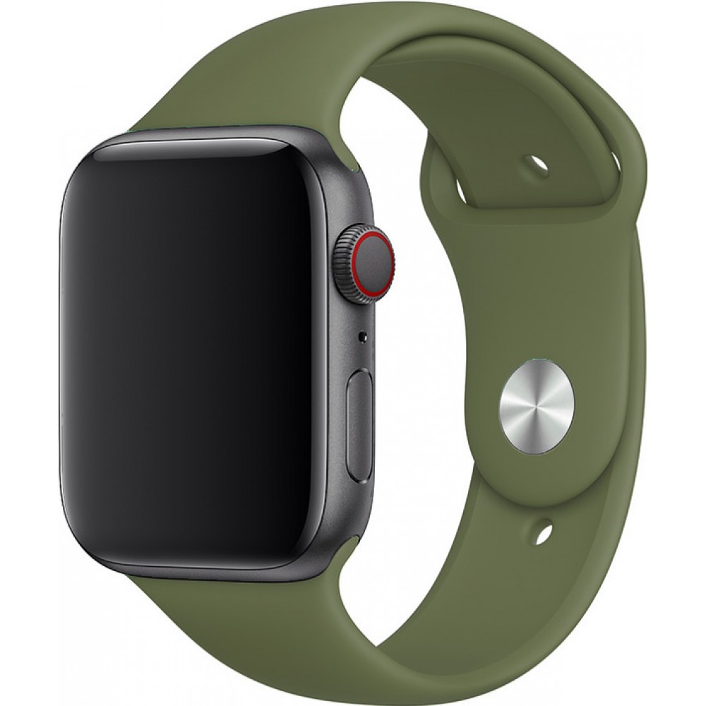 Silikon Sport Armband grünes Khaki - Apple Watch 42mm / 44mm / 45mm