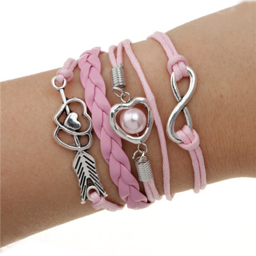 Bracelet sweet coeur - Rose