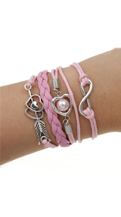 Bracelet sweet coeur - Rose